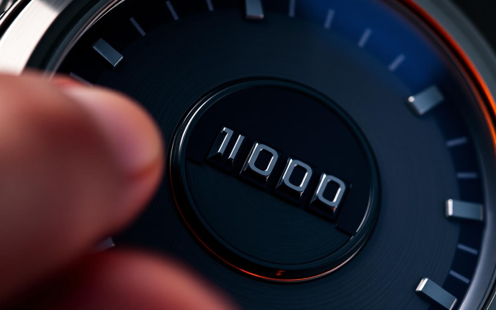 Close-up of the tamper-proof combination dial